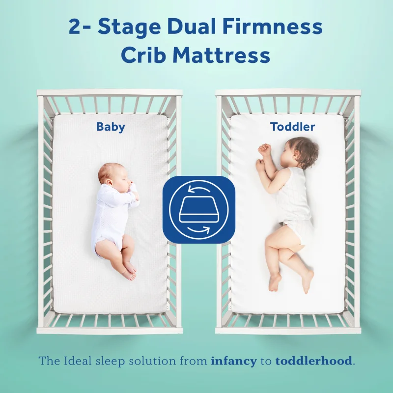 Sealy Healthy Dream Hybrid 2-Stage Crib Mattress 2-stage dual firmness design