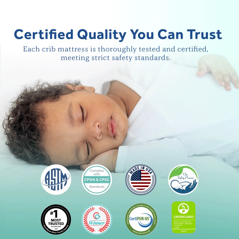 Sealy Soybean Foam-Core 2-Stage Crib Mattress certified quality