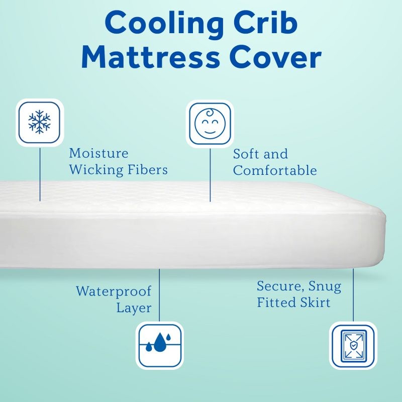 Cooling crib mattress cover