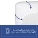 Sealy Stain Release Waterproof Fitted Crib Mattress Pad - White Image 6 Thumbnail