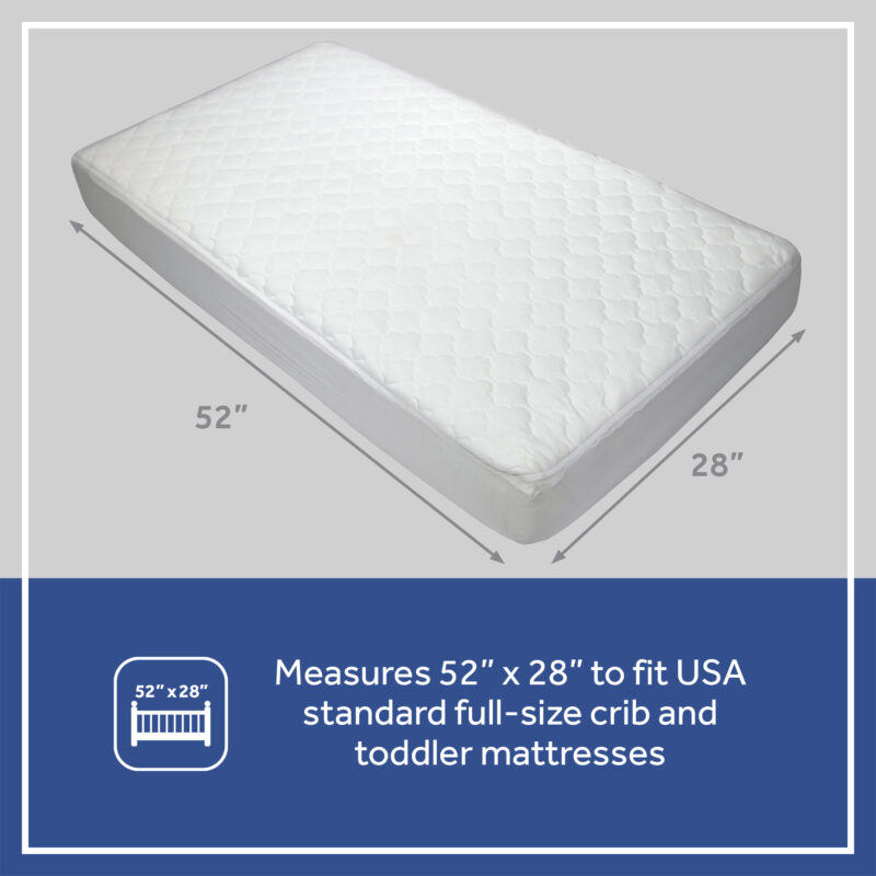 Sealy Stain Release Waterproof Fitted Crib Mattress Pad - White Image 2
