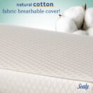 Sealy Everlite Airy Polyfiber 2-Stage Crib Mattress natural cotton fabric breathable cover Thumbnail