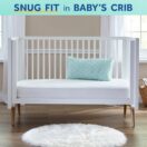 Sealy Everlite Airy Polyfiber 2-Stage Crib Mattress snug fit in baby's crib Thumbnail