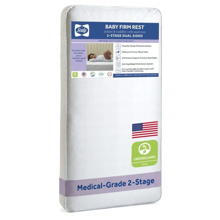 Sealy Baby Firm Rest 2-Stage Antibacterial Crib Mattress