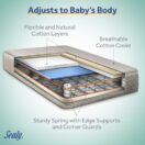 Sealy FlexCool 2-Stage Crib Mattress cotton layers, breathable cotton and sturdy springs Thumbnail