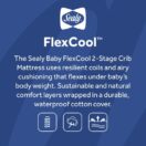 Sealy FlexCool 2-Stage Crib Mattress uses coils and airy cushioning under baby weight Thumbnail