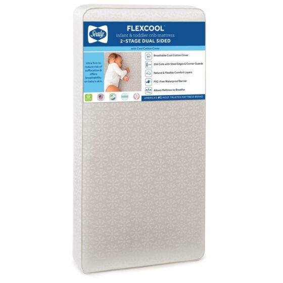 Sealy FlexCool 2 Stage Baby Crib Mattress Toddler Mattress