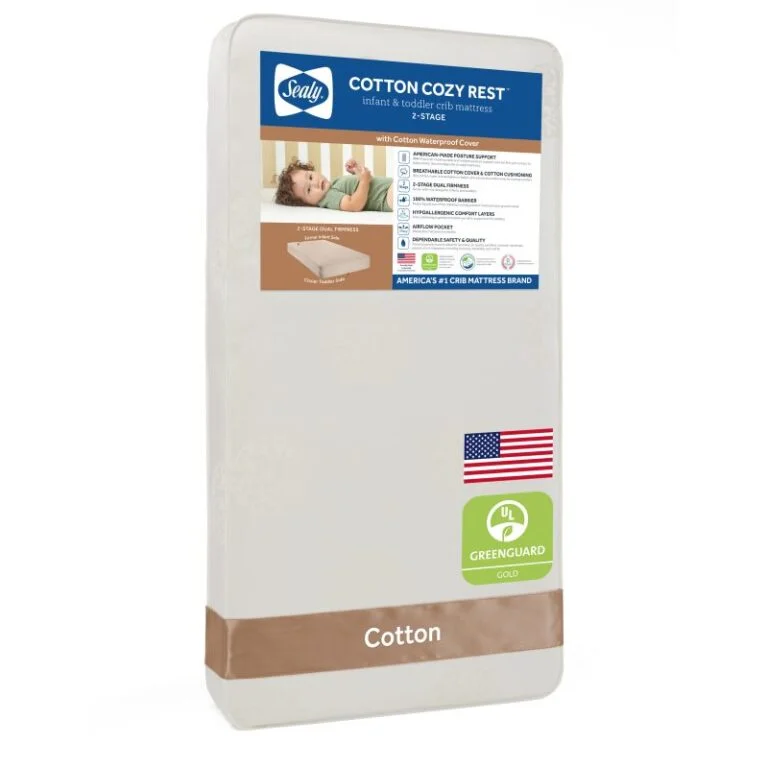 Sealy Cotton Cozy Rest 2-Stage Crib Mattress