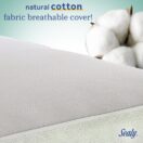 Sealy Cozy Cool Hybrid 2-Stage Crib Mattress natural cotton fabric breathable cover Thumbnail
