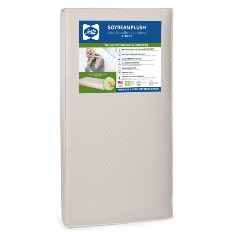 Sealy Soybean Plush 2-Stage Crib Mattress