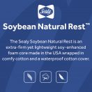Sealy Soybean Natural Rest 2-Stage Crib Mattress features CertiPUR-US soy foam 2-stage firmness waterproof cotton cover airflow pocket square corners made in USA Thumbnail