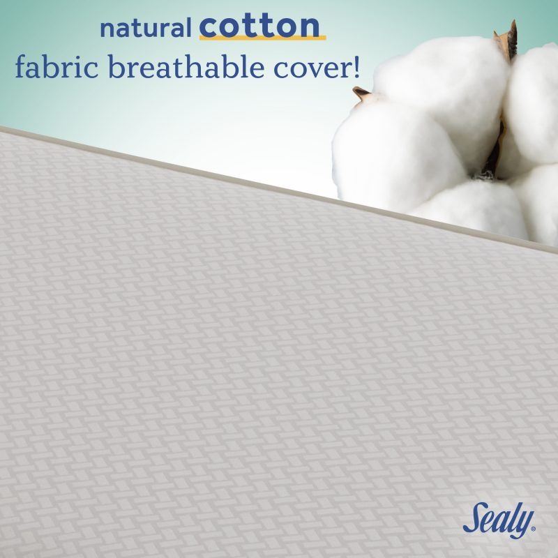 Sealy 2-Cool 2-Stage Crib Mattress natural cotton comfort