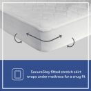Sealy SecureStay Waterproof Fitted Crib Mattress Pad - White Image 6 Thumbnail
