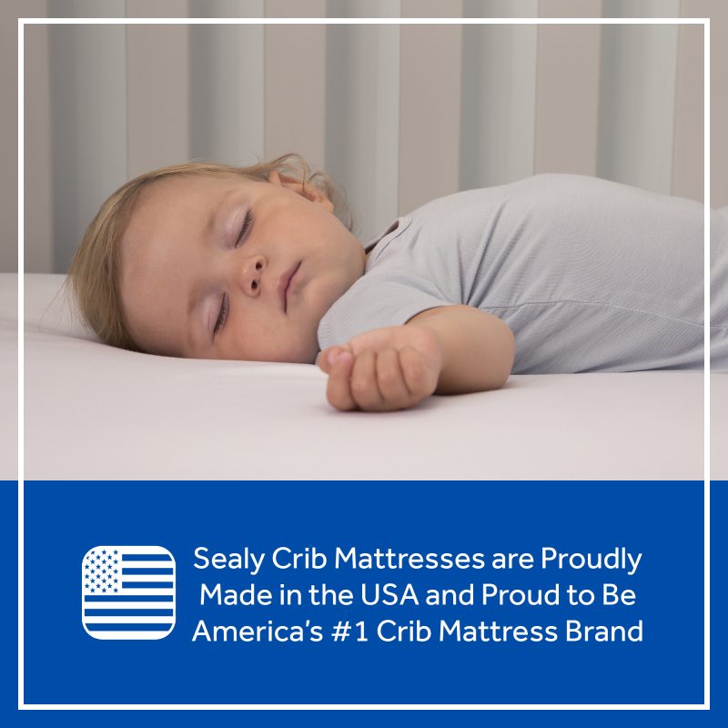 Sealy 2-Cool 2-Stage Crib Mattress made in the USA