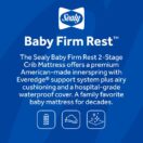 Sealy Baby Firm Rest 2-Stage Crib Mattress features antibacterial waterproof cover 204 coils 2-stage firmness made in USA Thumbnail