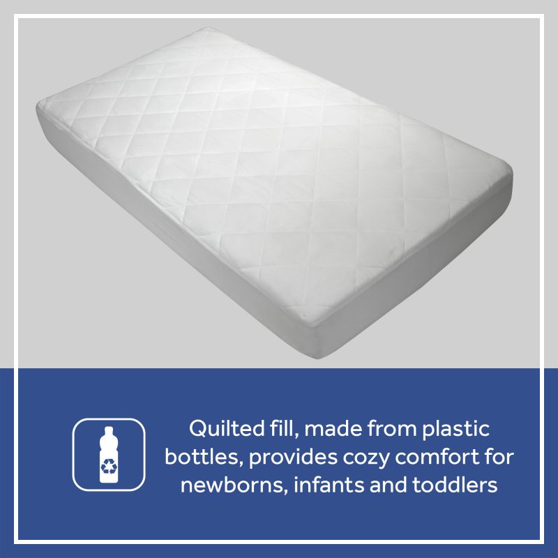 Sealy Cool Comfort Waterproof Fitted Crib Mattress Pad - White Image 6
