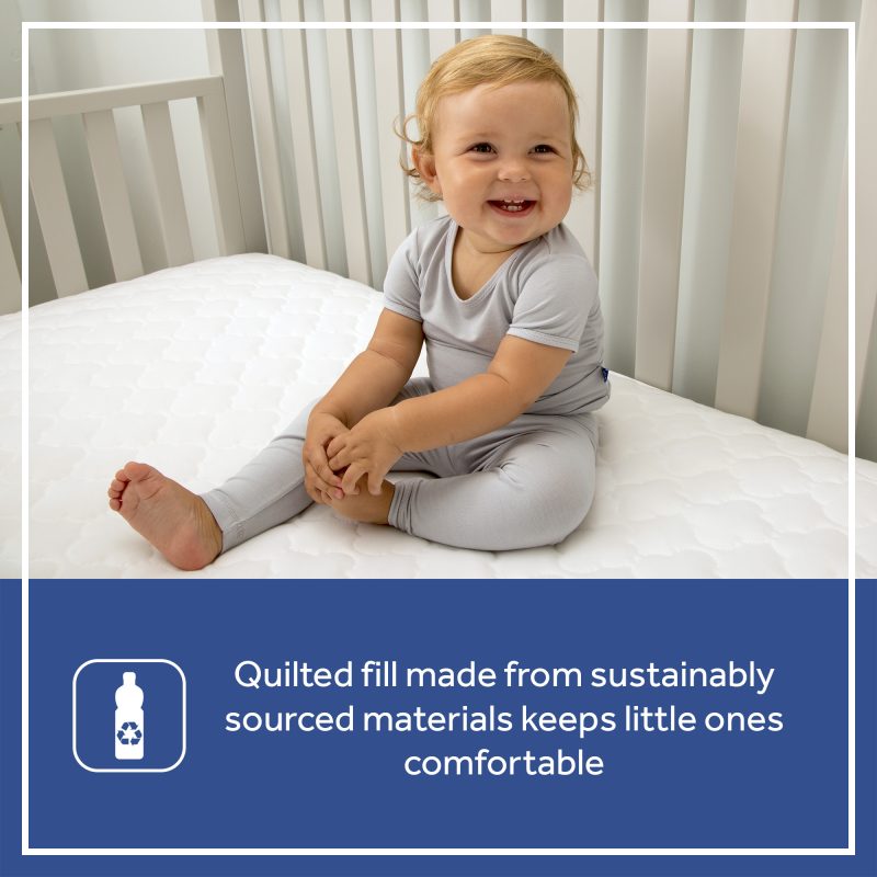 Sealy Waterproof Fitted Crib Mattress Pad, 2 Pack - White Image 7