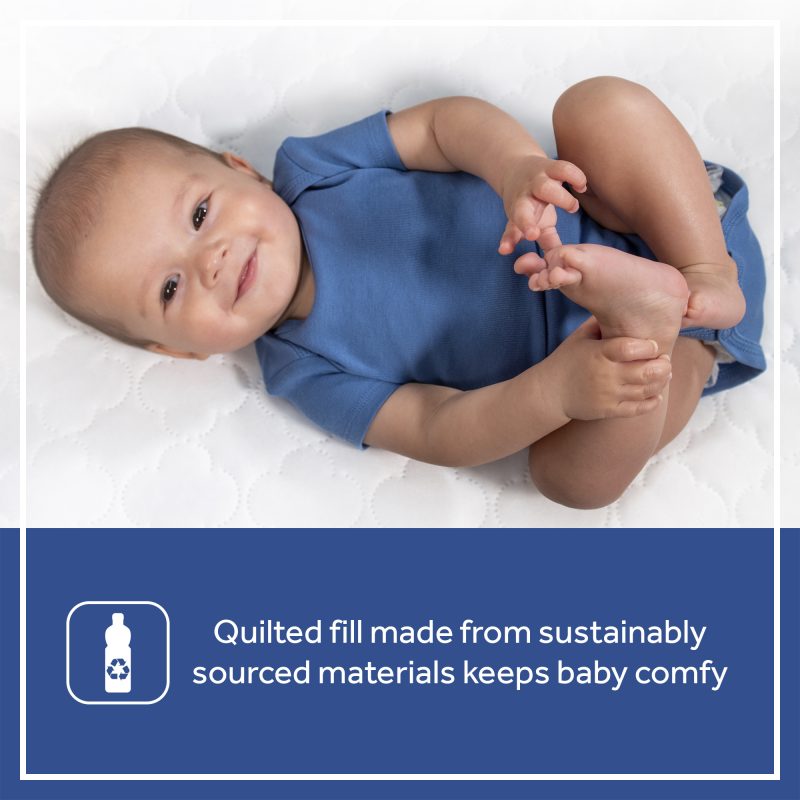 Sealy SecureStay Waterproof Fitted Crib Mattress Pad - White Image 3
