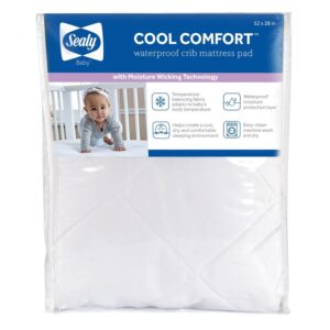 Sealy Cool Comfort Waterproof Fitted Crib Mattress Pad