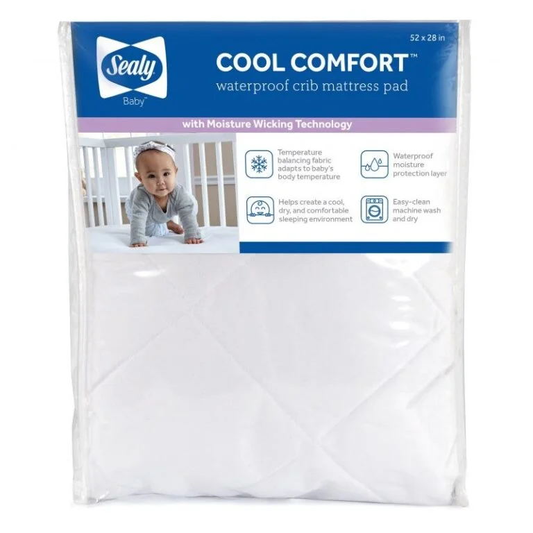 Moisture wicking waterproof crib mattress protector pad for infants and toddlers