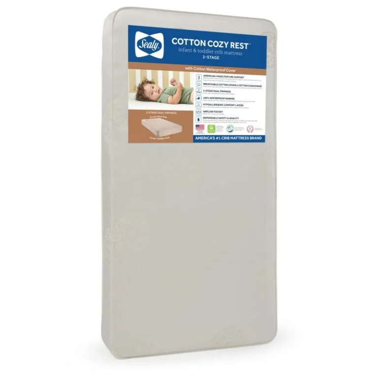 Sealy Cotton Cozy Rest 2-Stage Crib Mattress