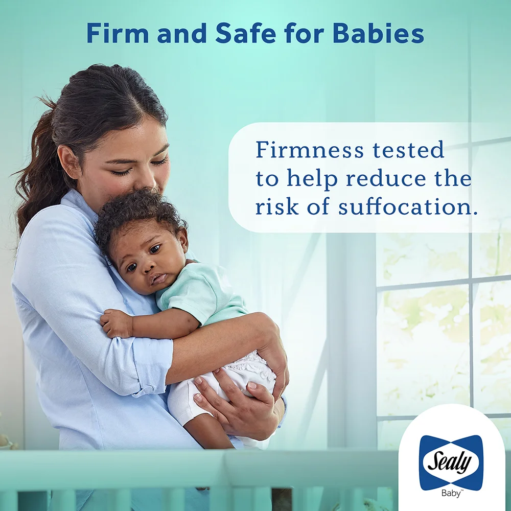Sealy Baby Posturepedic Evolution 2-Stage Crib Mattress firm and safe for babies