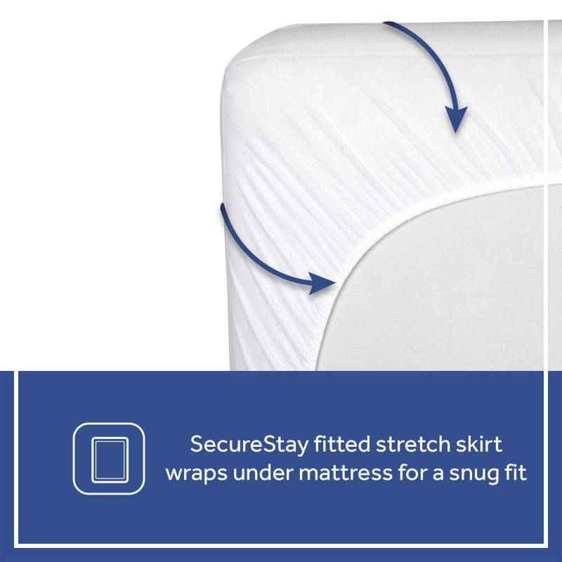 Sealy Cool Comfort Waterproof Fitted Crib Mattress Pad - White Image 7