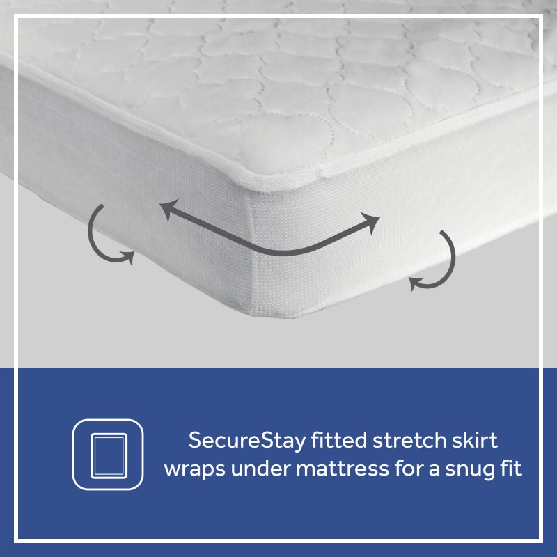 Sealy Waterproof Fitted Crib Mattress Pad, 2 Pack - White Image 6