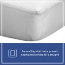 Sealy Allergy Protection Plus Fitted Crib Mattress Pad - White Image 7 Thumbnail