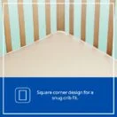 Sealy Cozy Cool Hybrid 2-Stage Crib Mattress snug fit in cribs Thumbnail
