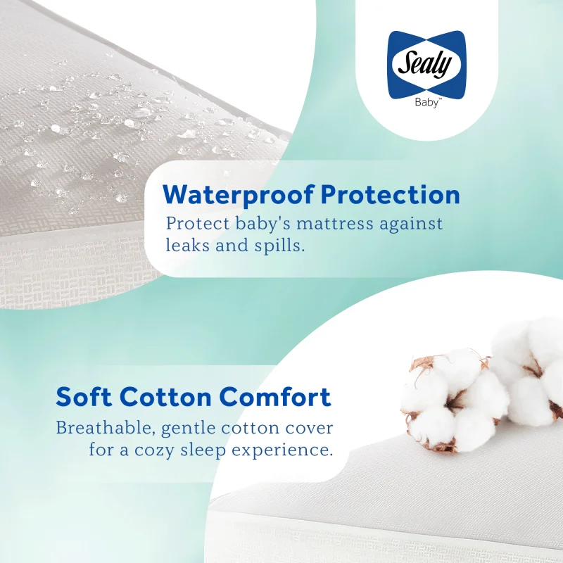 Sealy OptiCool 2-Stage Crib Mattress waterproof protection for crib mattress