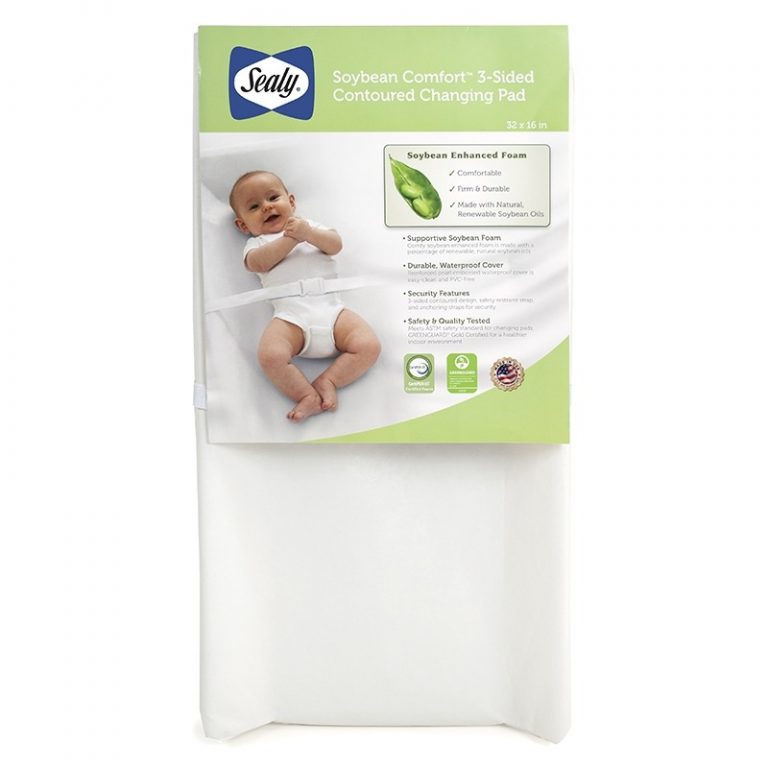 Sealy Soybean Comfort 3 Sided Contour Diaper Changing Pad Sealy Baby