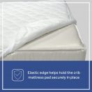Sealy SecureStay Waterproof Fitted Crib Mattress Pad - White Image 7 Thumbnail
