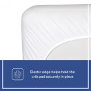 Sealy Allergy Protection Plus Fitted Crib Mattress Pad - White Image 6 Thumbnail