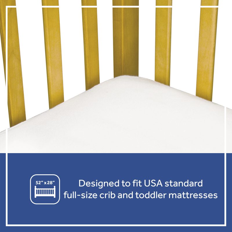 Sealy Allergy Protection Plus Fitted Crib Mattress Pad - White Image 5