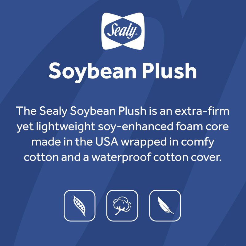 Sealy Soybean Plush Foam-Core 2-Stage Crib Mattress extra-firm lightweight soy-enhanced foam core renewable resources durable