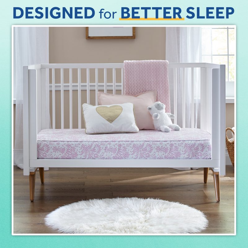 Sealy Ortho Rest Crib Mattress - Pink Image 2