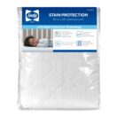 Sealy Stain Protection Waterproof Fitted Crib Mattress Pad 52x28 inches stain fighting technology 100% waterproof PVC-free pinsonic quilt SecureStay stretch skirt hypoallergenic Thumbnail