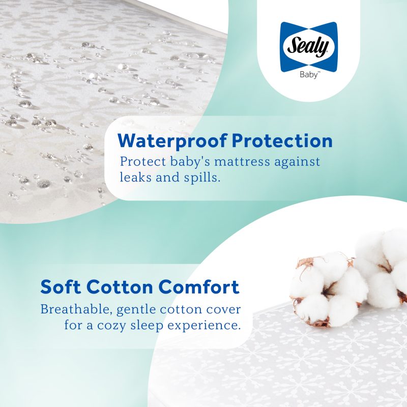 Sealy Cool Comfort Premier 2-Stage Crib Mattress waterproof surface