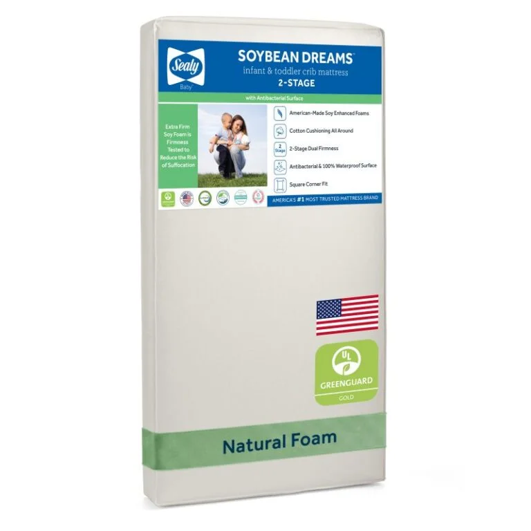Sealy Soybean Dreams Antibacterial 2-Stage Crib Mattress