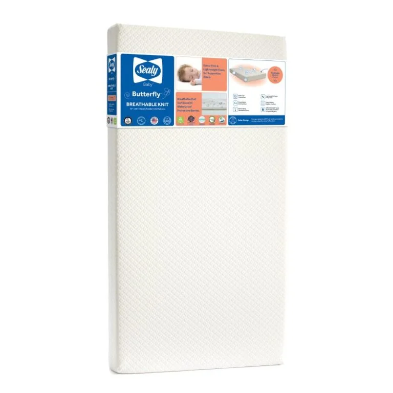 Sealy Butterfly Breathable Knit Crib Mattress
