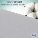 Natural cotton breathable cover on Sealy Baby Posturepedic Grace Hybrid crib mattress Thumbnail