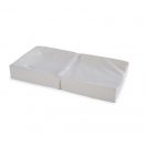 Sealy Cotton Comfort 3-Sided Diaper Changing Pad side angle view contoured profile raised edges 4 inch height secure cradled surface Thumbnail