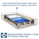 Sealy Baby Posturepedic Evolution 2-Stage Crib Mattress Posturepedic Center Zone Support infant side targeted center zone extra-firm optimal posture first year Thumbnail