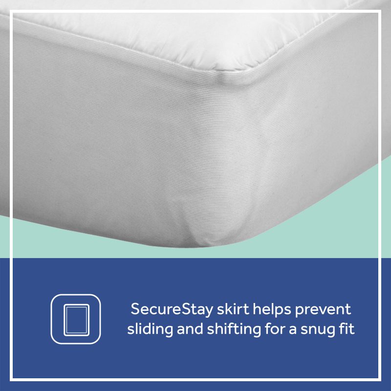 Sealy Allergy Protect Antimicrobial Waterproof Crib Mattress Pad - White Image 6