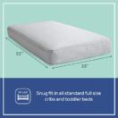 Sealy Baby Prestige Sleep 2-Stage Antibacterial Crib Mattress dimensions 51.63x27.25 inches 12.25 lbs fits standard cribs toddler beds 20 year warranty Thumbnail