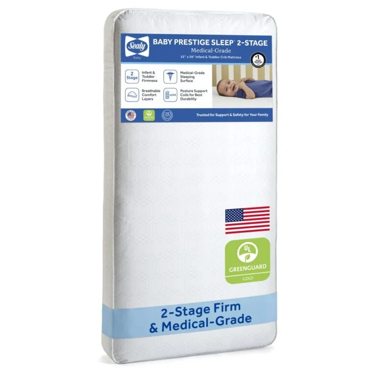 Sealy Baby Prestige Sleep 2-Stage Antibacterial Crib Mattress
