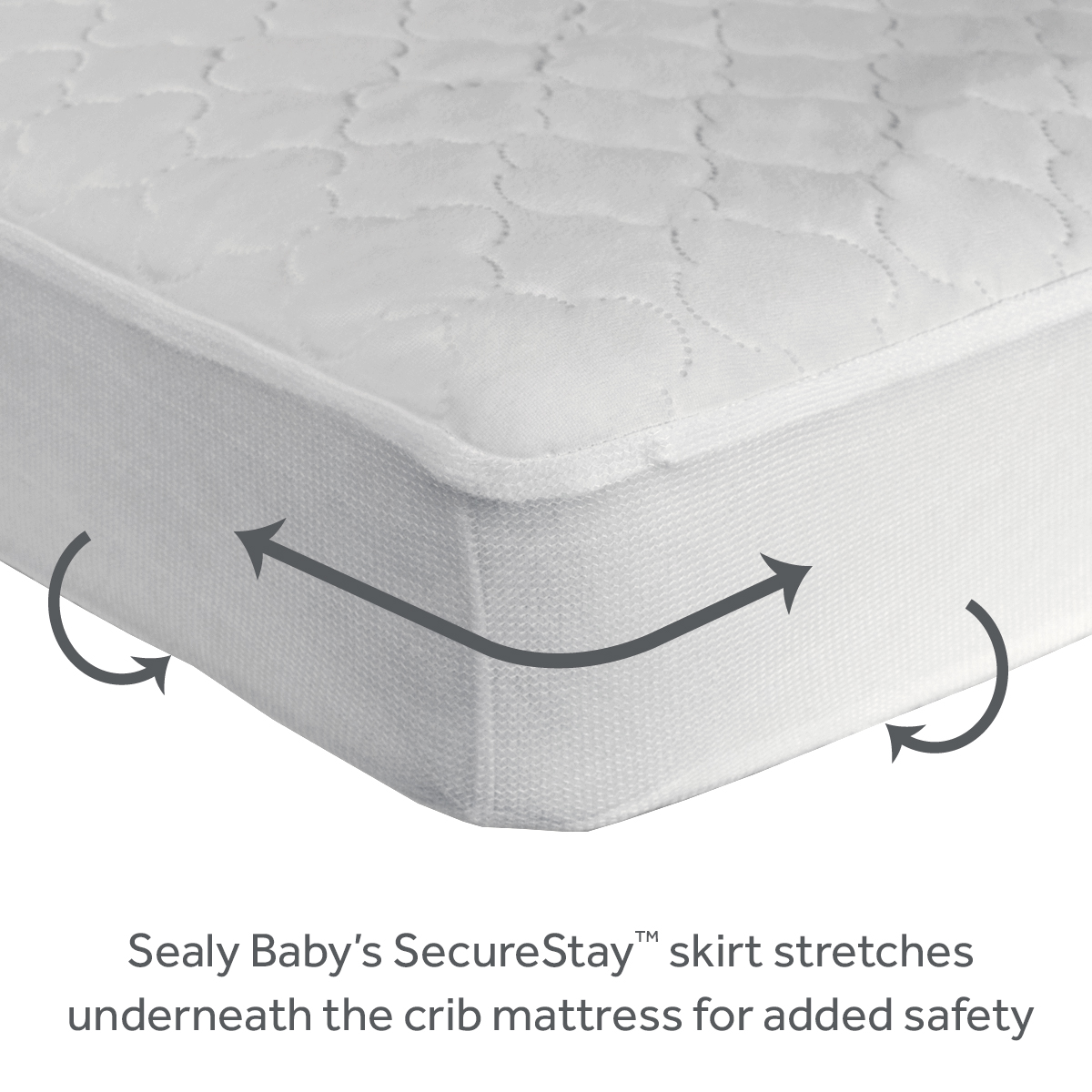 Sealy Moisture Wicking Cooling Waterproof Crib Mattress Pad - Quilted Moisture Wicking Image 4