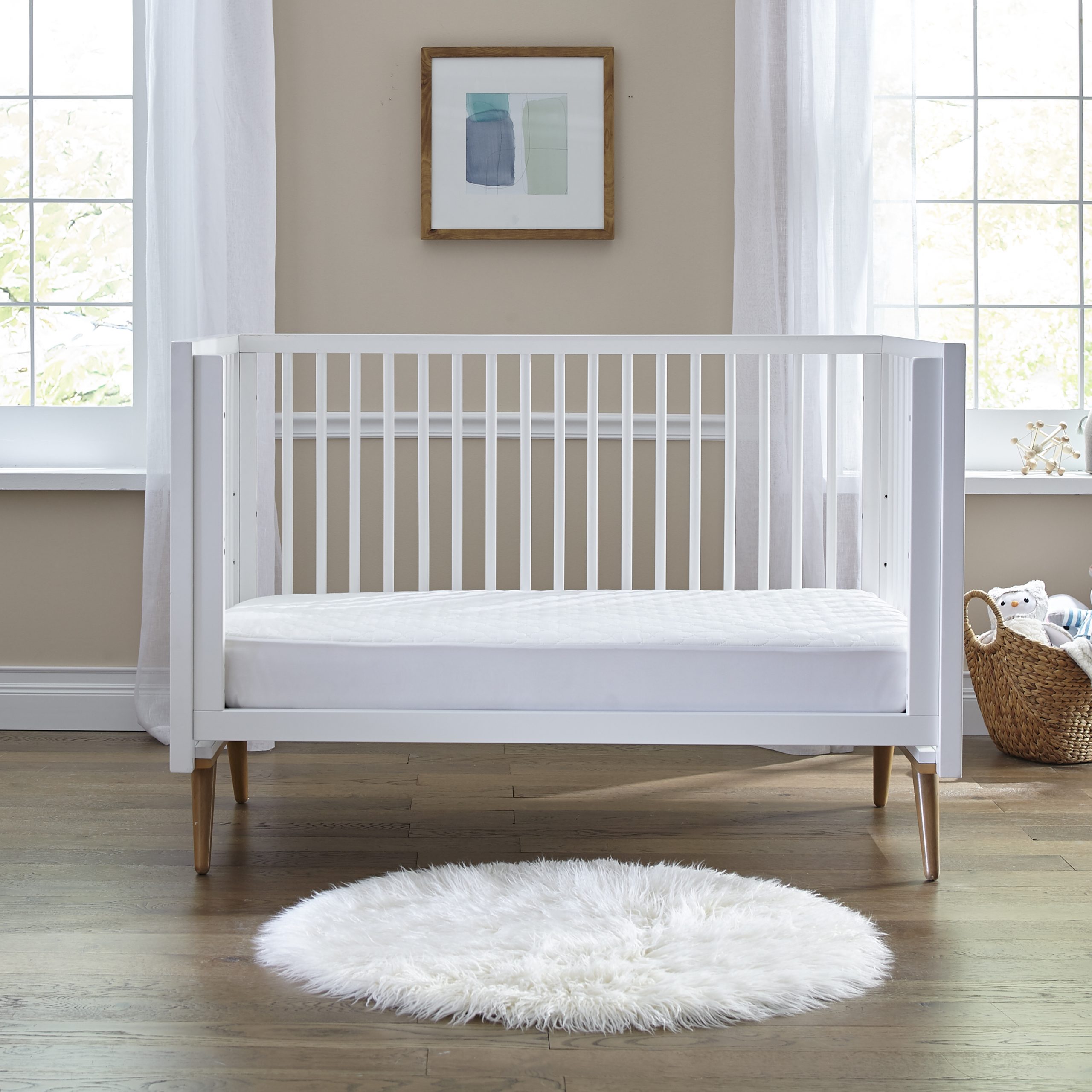 Sealy Moisture Wicking Cooling Waterproof Crib Mattress Pad - Quilted Moisture Wicking Image 5