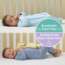 Sealy Airial All-2-Fresh 2-Stage Crib Mattress breathable mesh side and antibacterial clean side Thumbnail